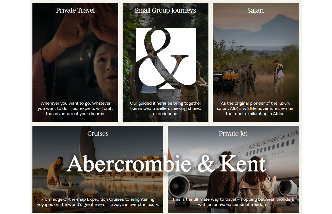 Abercrombie & Kent travel agents packages deals