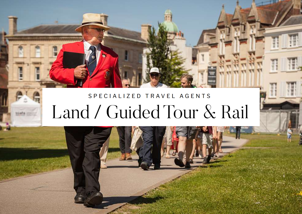 Land Guided Tour and Rail vacations travel agents packages and deals