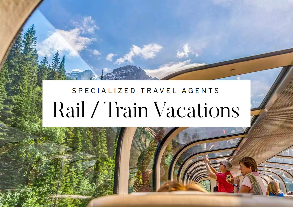 Rail train vacations travel agents packages and deals