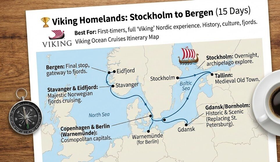 Viking Itinerary Map
