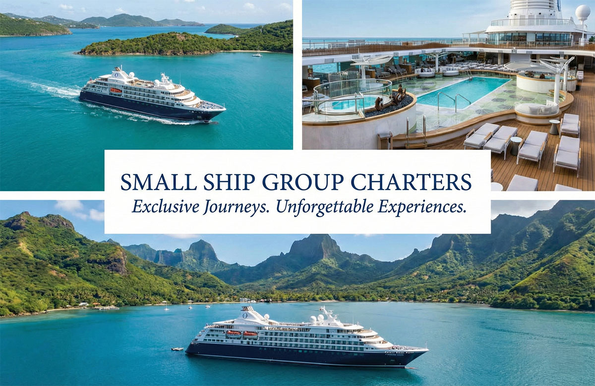 Small Ship Group Charters Travel Agents packages deals