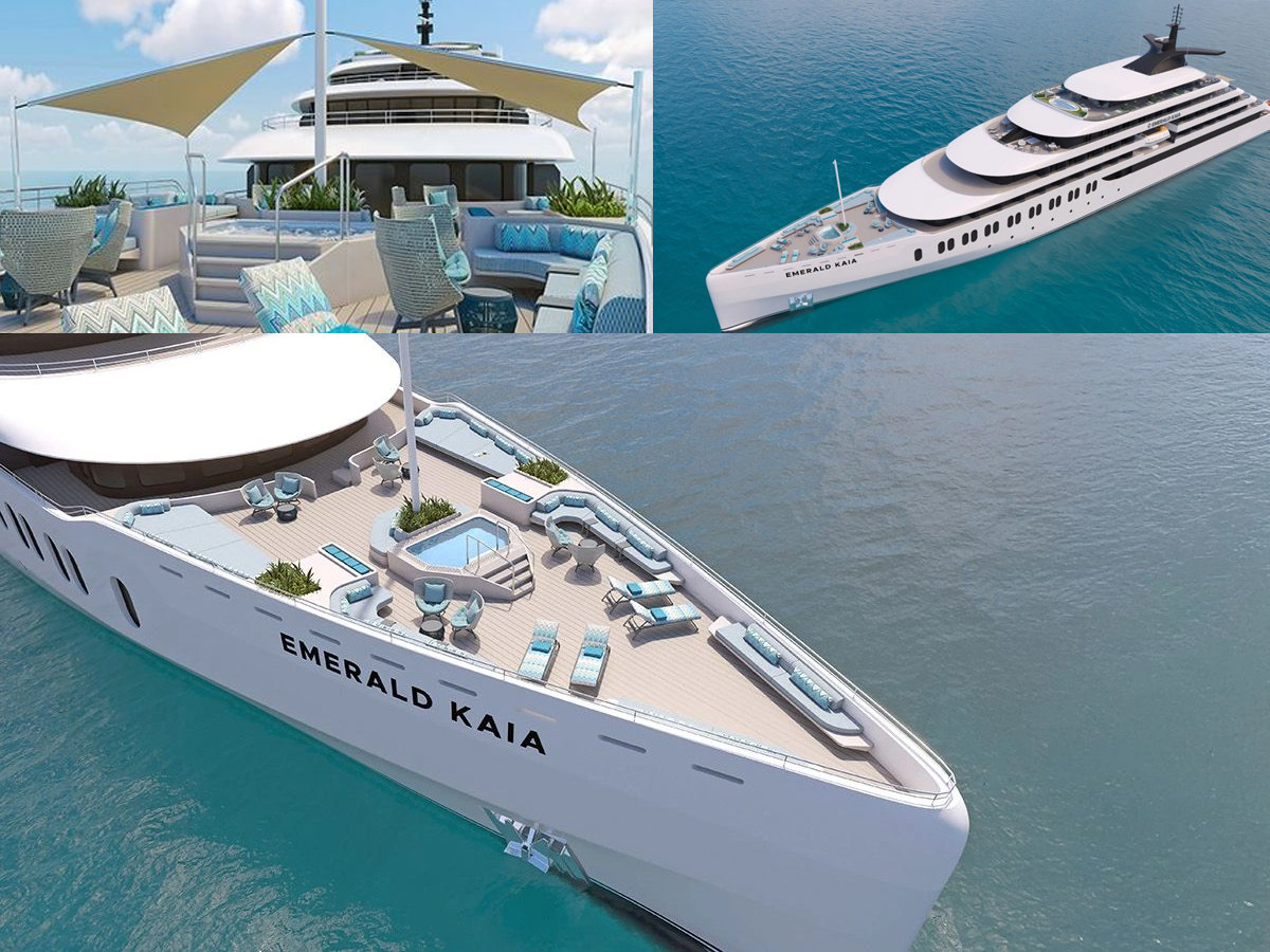 Emerald Kaia and Raiya Superyachts at sea